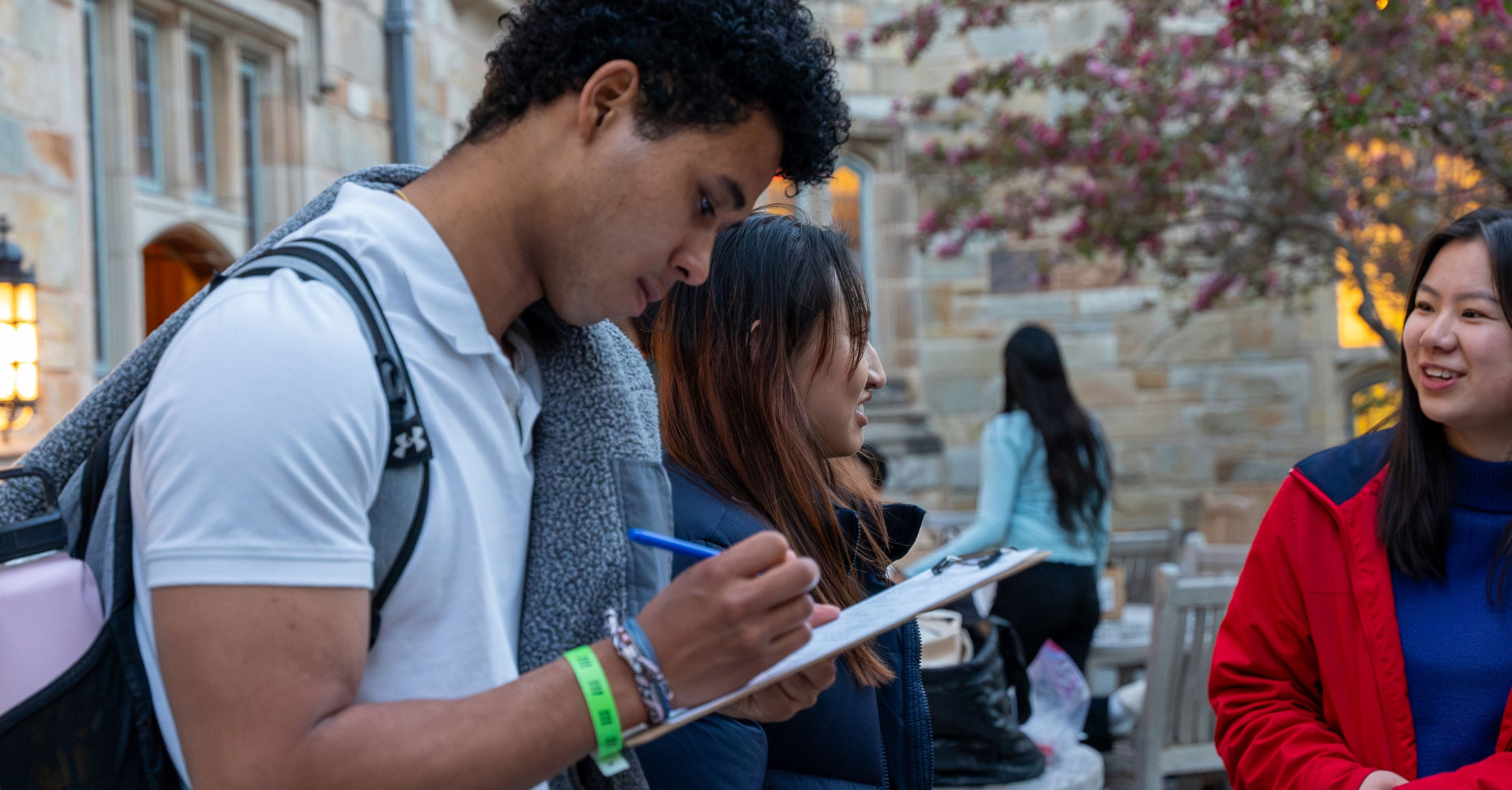 Students registering to vote on Yale's Campus